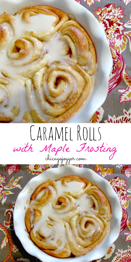 Caramel Rolls with Maple Frosting. Chicago Jogger