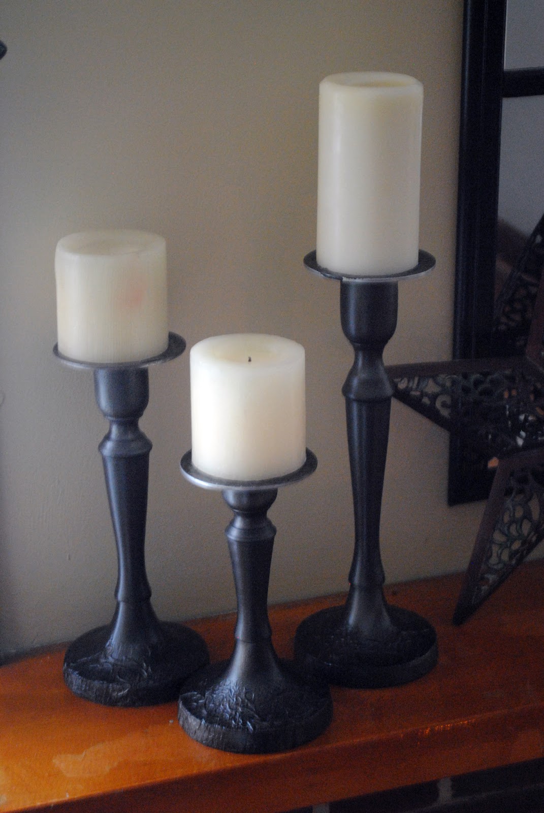 One Day at a Time Oil Rubbed Bronze Candle Holders