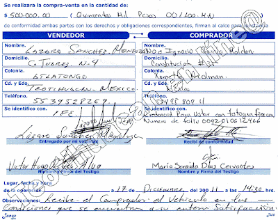 Carta responsiva venta auto Carta responsiva venta auto