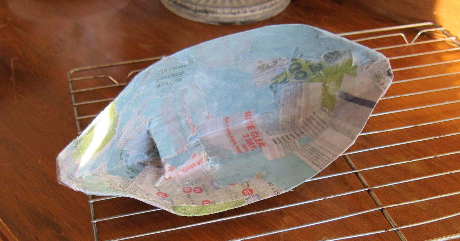 Alice Blue Gown paper mache boat