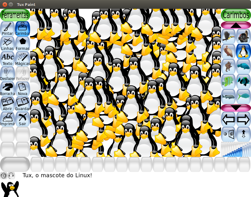 Linux dicas e suporte Tux Paint, programa de desenho para crianças