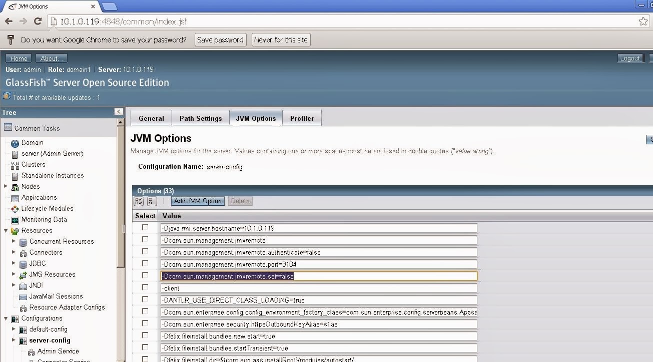 Knowledge sharing... Enabling remote JMX for GlassFish server