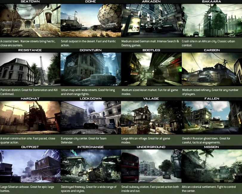 Modern Warfare 3 Maps MW3