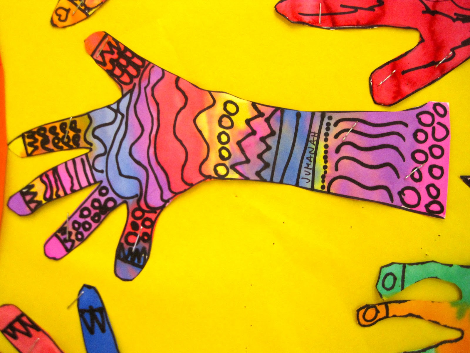 patterned hands