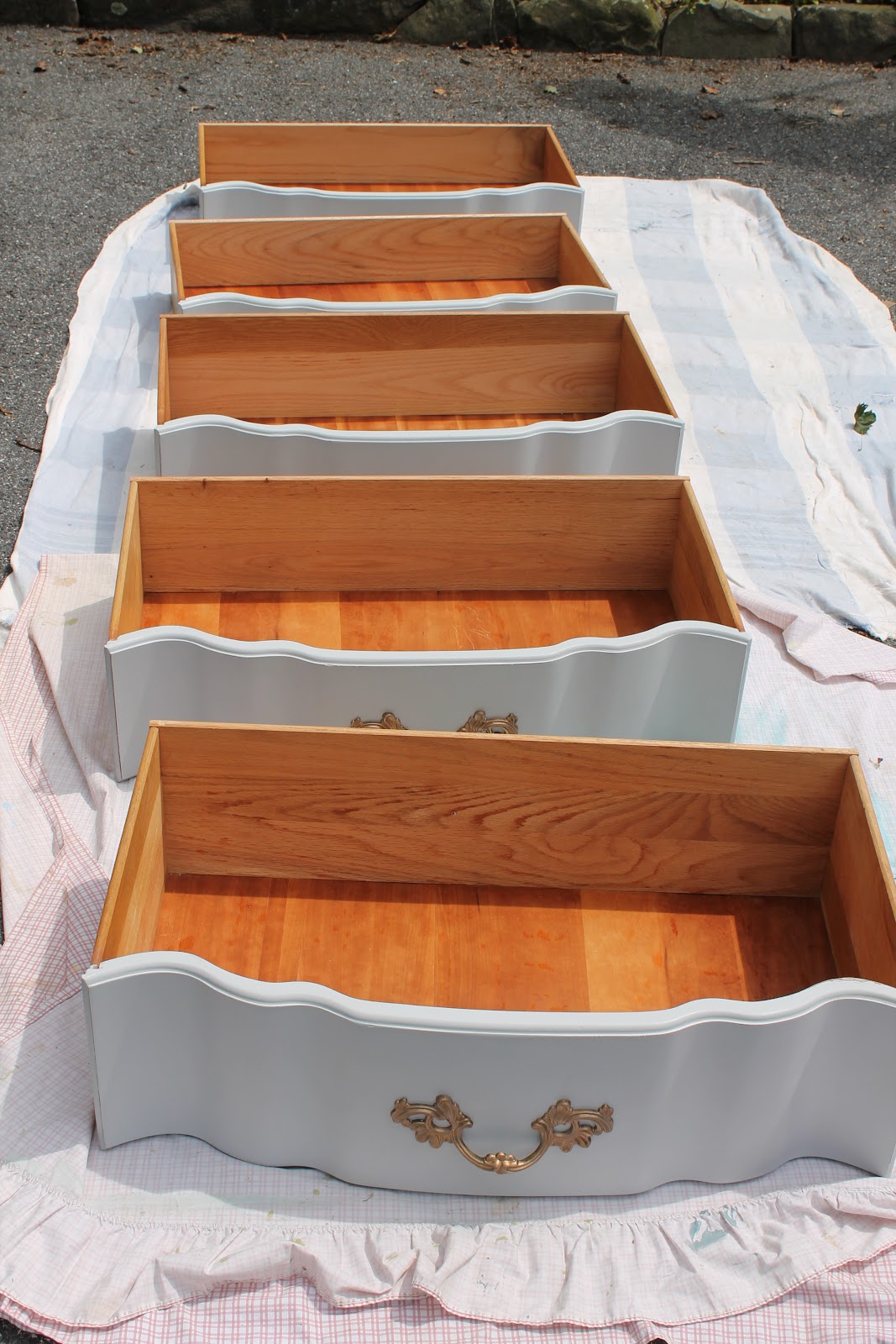 Elizabeth & Co. French Gray Curves, Brass Hardware and a Few Smelly