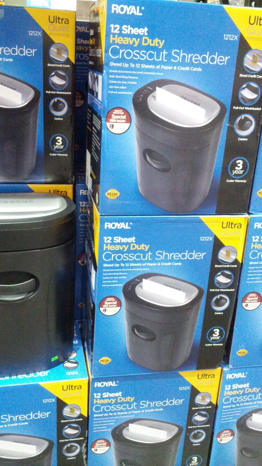 royal 1212x crosscut 12 sheet paper shredder costco weekender royal 12 sheet crosscut shredder