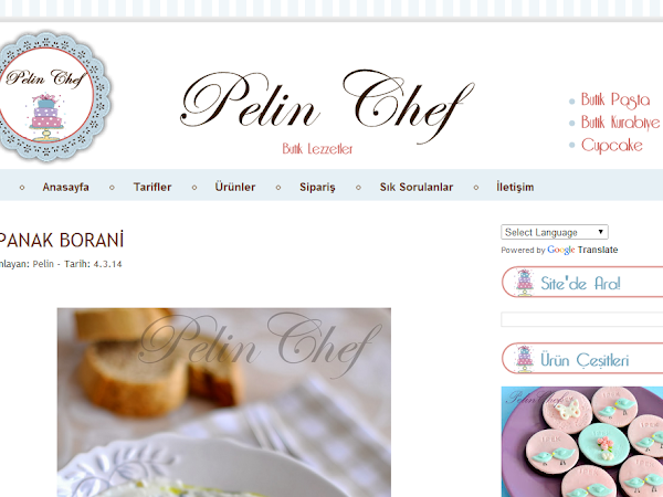 PELİN CHEF TARİF BLOGU TASARIMI