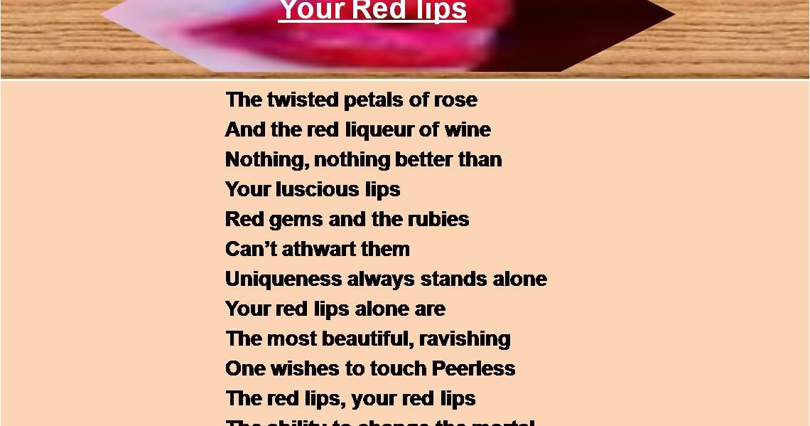 Beautiful lips poem your 50+ You
