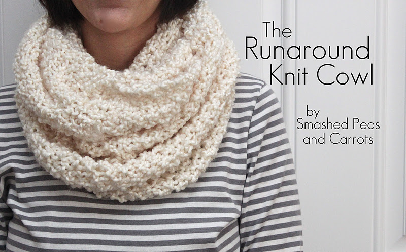 The Runaround Knit Cowl-FREE PATTERN - Smashed Peas & Carrots