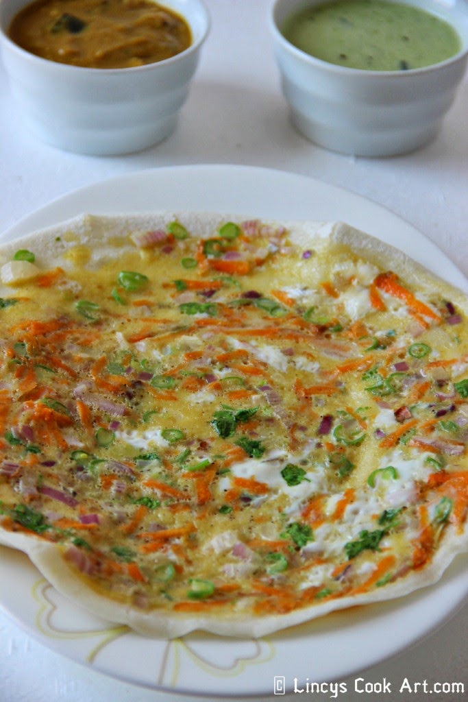 Vegetable Egg Dosa/ Egg Dosa Lincy's Cook Art