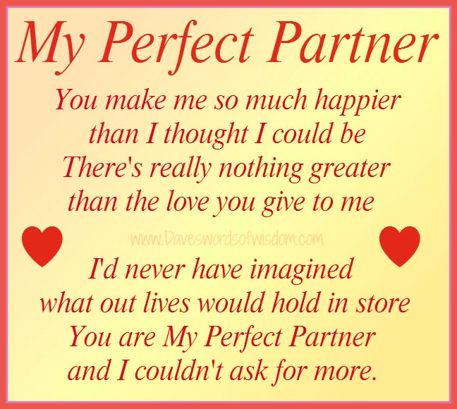 Daveswordsofwisdom.com: My Perfect Partner