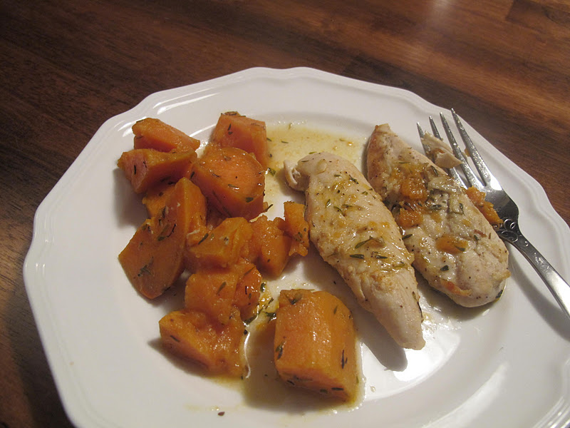 Enjoying Healthy Foods MapleRoasted Chicken with Sweet Potato