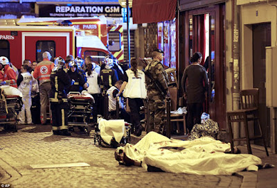 terrorist attack in Paris killed 128