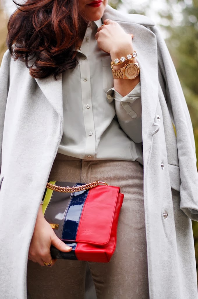 Halston Heritage clutch and Michael Kors watch Vancouver fashion blog Covet and Acquire