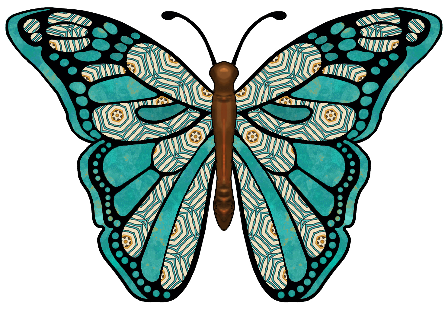 ArtbyJean - Paper Crafts: BUTTERFLIES - Clip art to cut and paste on