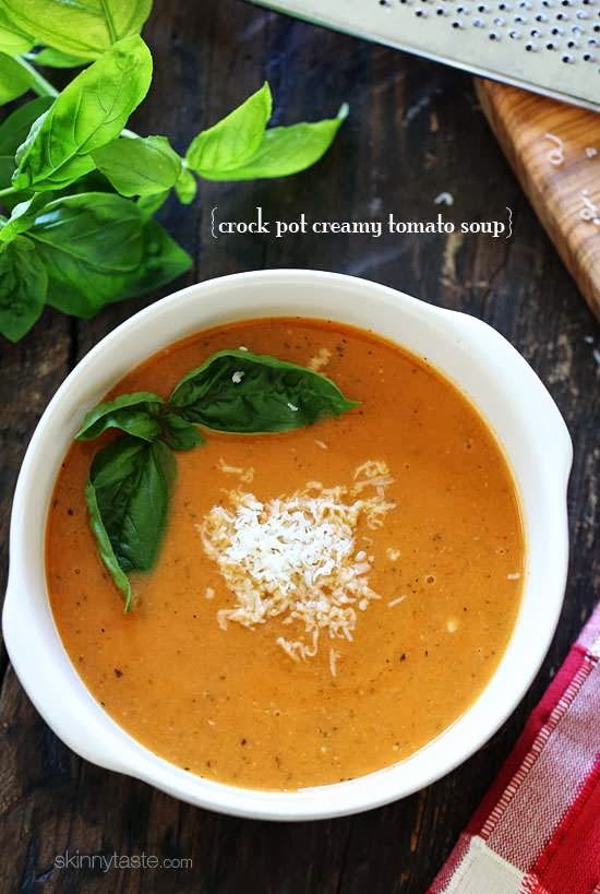 Crock Pot Creamy Tomato Soup from Skinnytaste Slow Cooker or Pressure