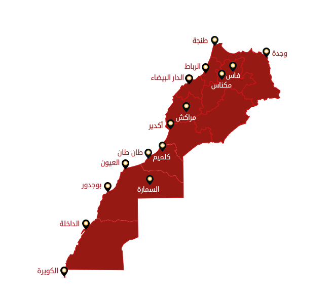خريطة المملكة المغربية