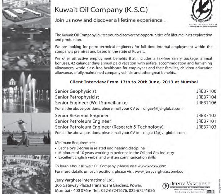 Kuwait Oil Company recruitment Gulf Jobs for Malayalees