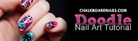 Chalkboard Nails - Doodle Nail Art Tutorial