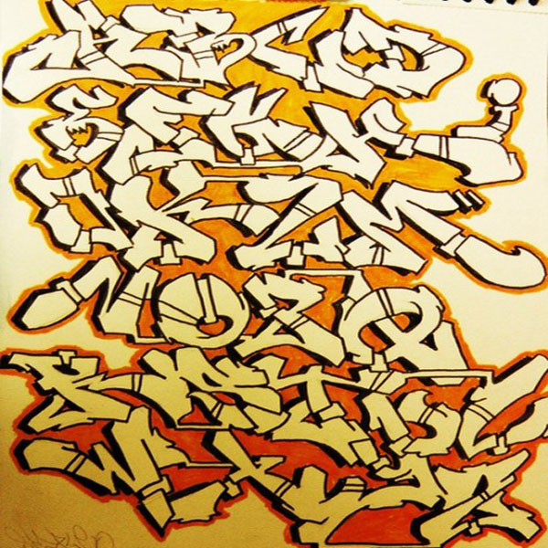 Graffiti Collection Ideas Graffiti Bubble Font Letters A Z