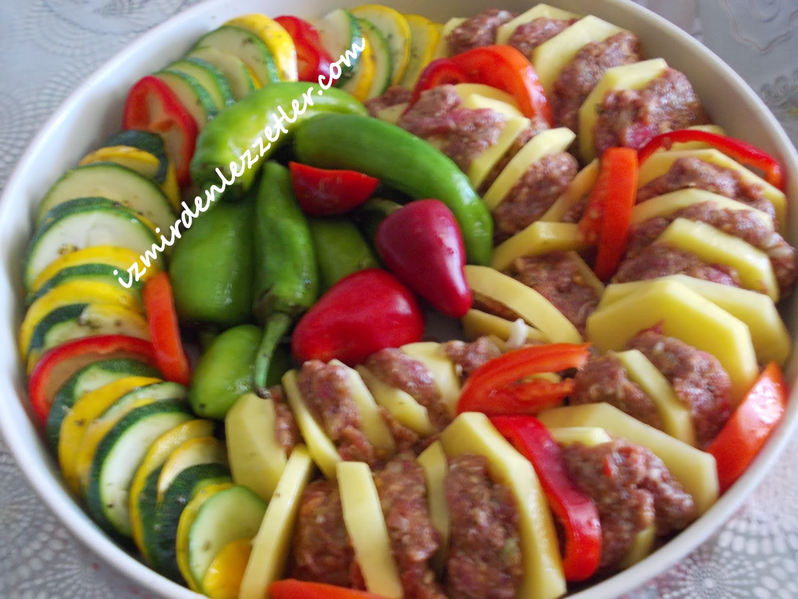 Fırında Sebzeli Köfte Dizme İzmirdenlezzetler