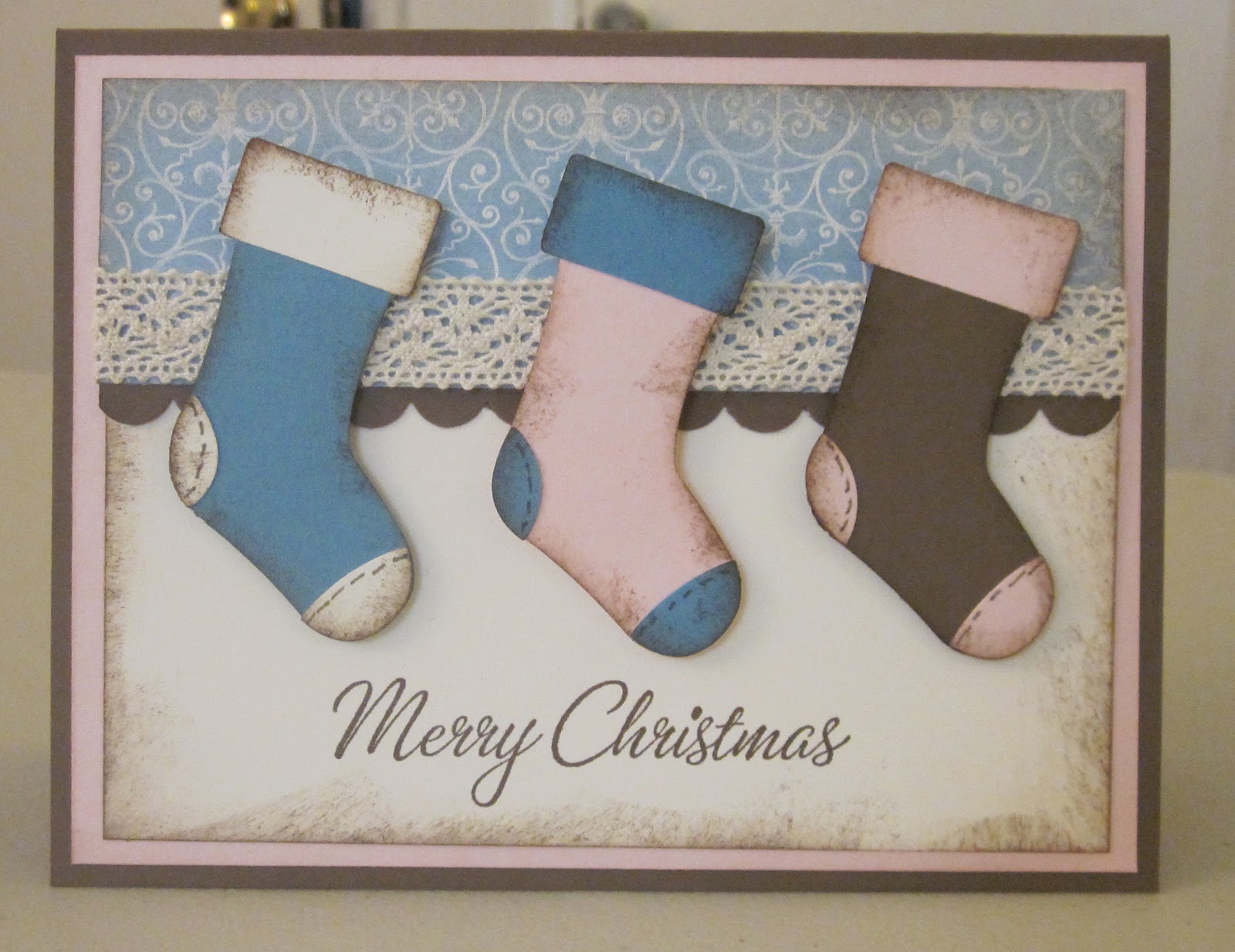 Simply Stamping with Lisa Kmiec Vintage Style Christmas Stockings