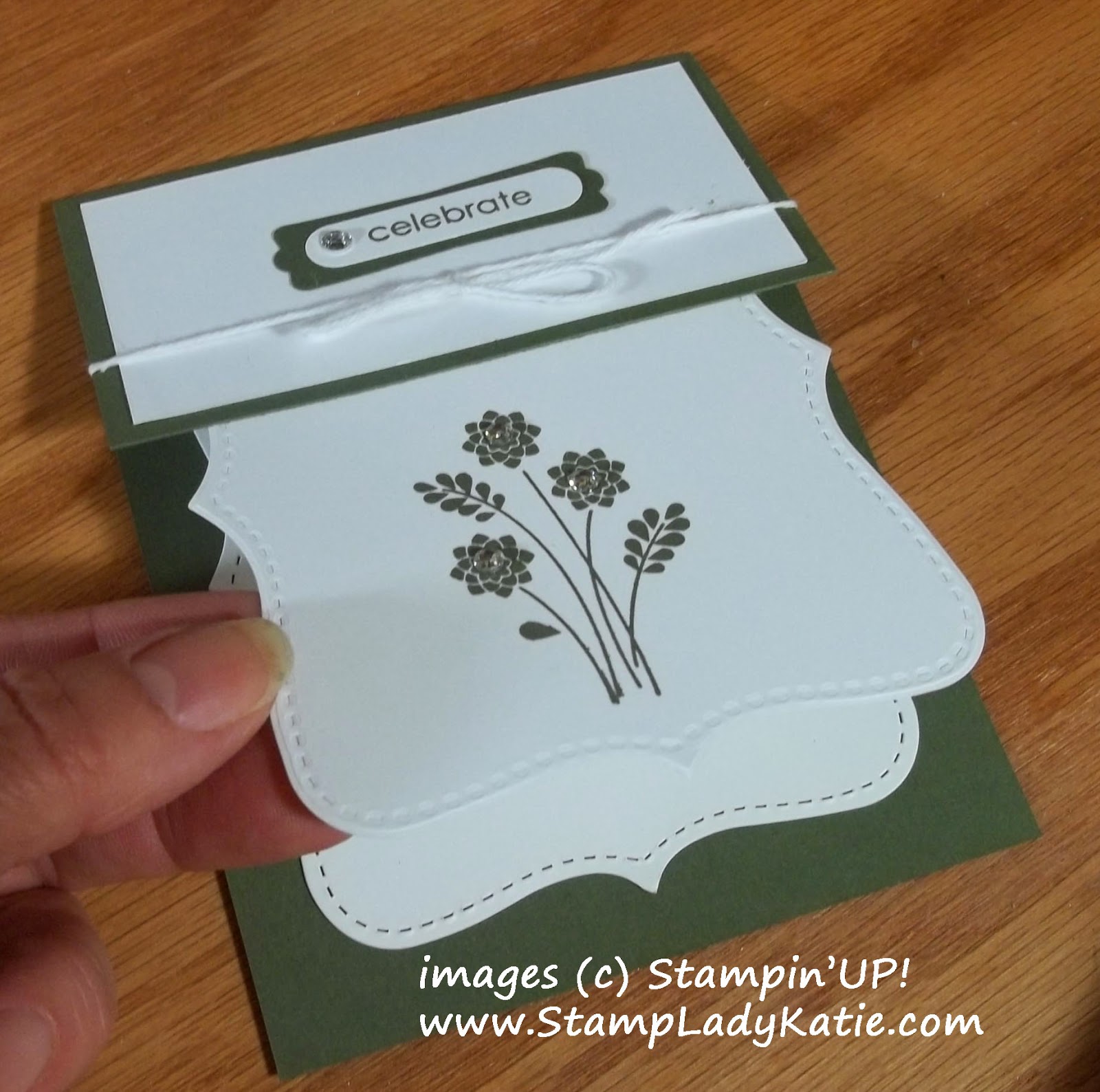 Card made with Stampin'UP!'s Top Note Die and Embellished Events Stamp Set