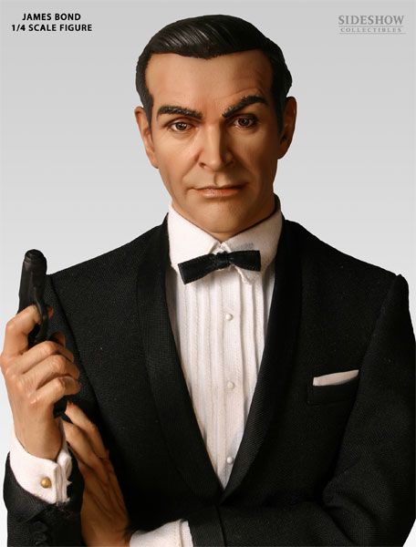 The James Bond action figures modeled after the actors who portrayed Bond 