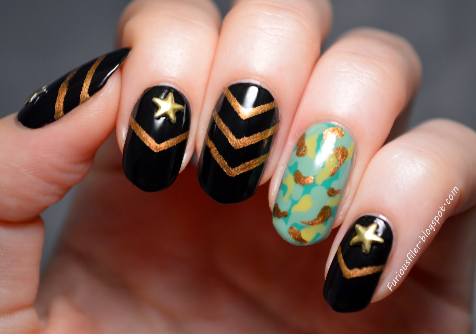 Military Themed Nail Art - wide 1
