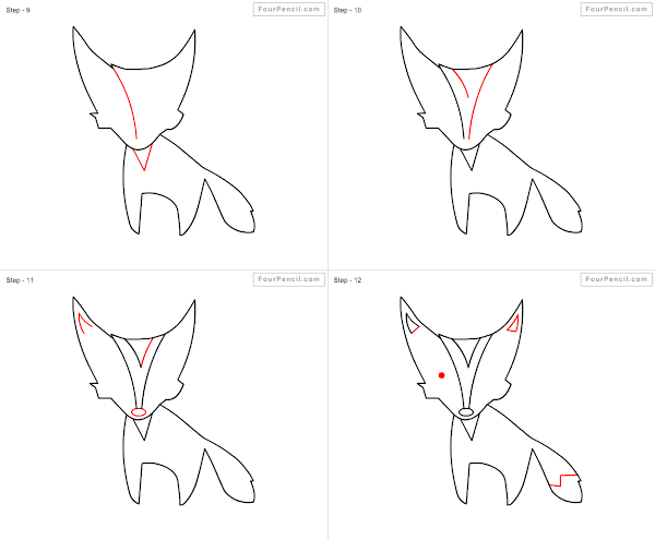 How to draw Fox - slide 1