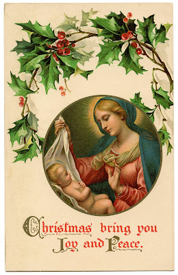 Старый Свет Рождества младенца Иисуса и Марии
