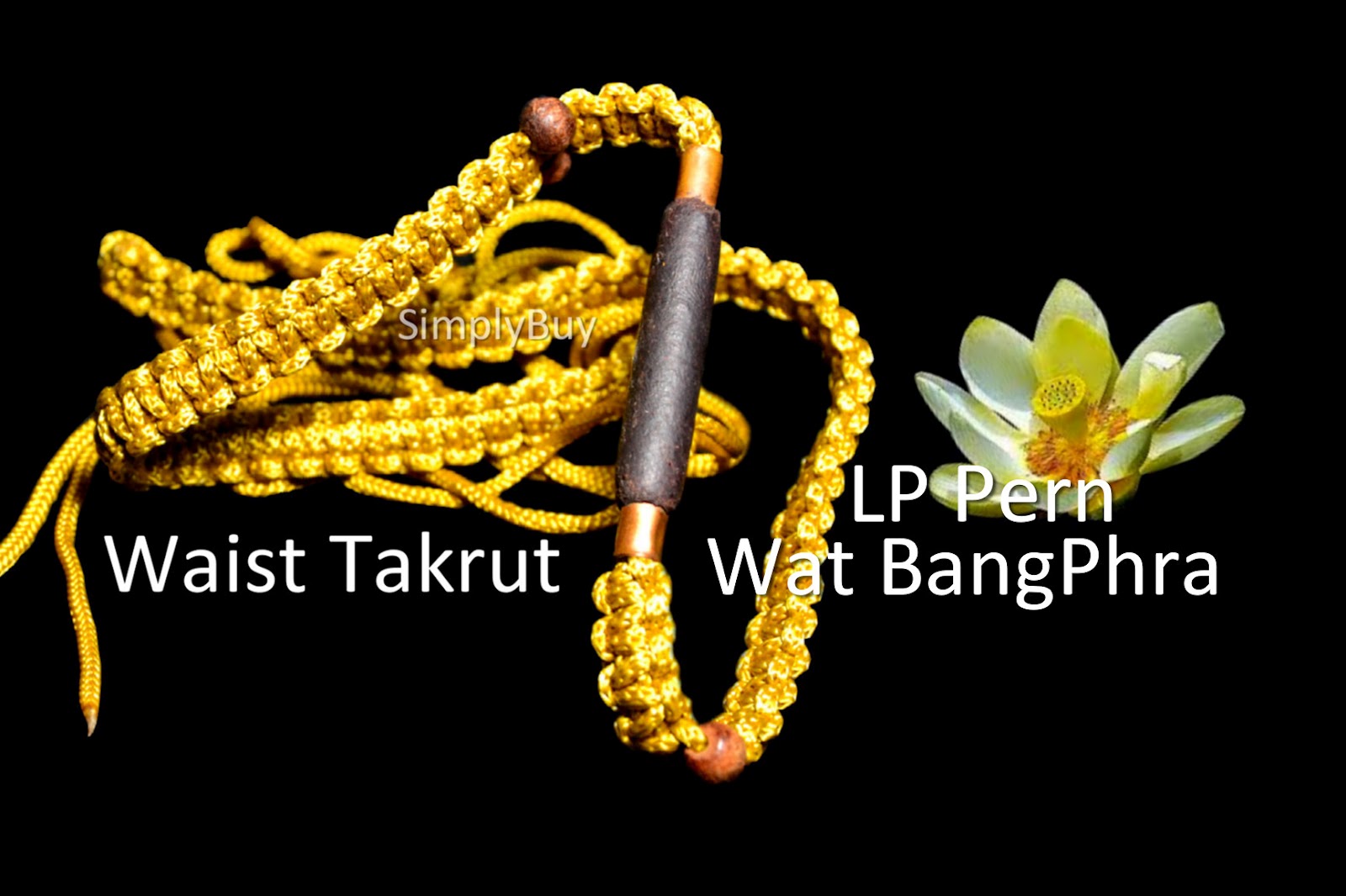 Takrut Belt Thon Maha Kan AJ Plian Thai Amulet Protect Talisman Maha Aud Safety 