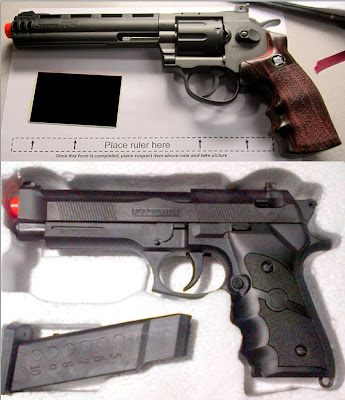 Top to Bottom: Airsoft Guns Discovered at PIT & LAX
