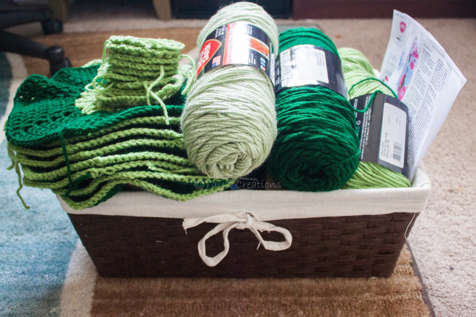 Tay's Creations What's in my yarn Basket?