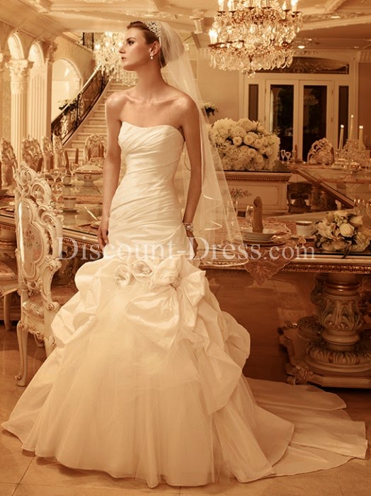 Taffeta Floor Length Fit N Flare Scoop #Wedding #Dress