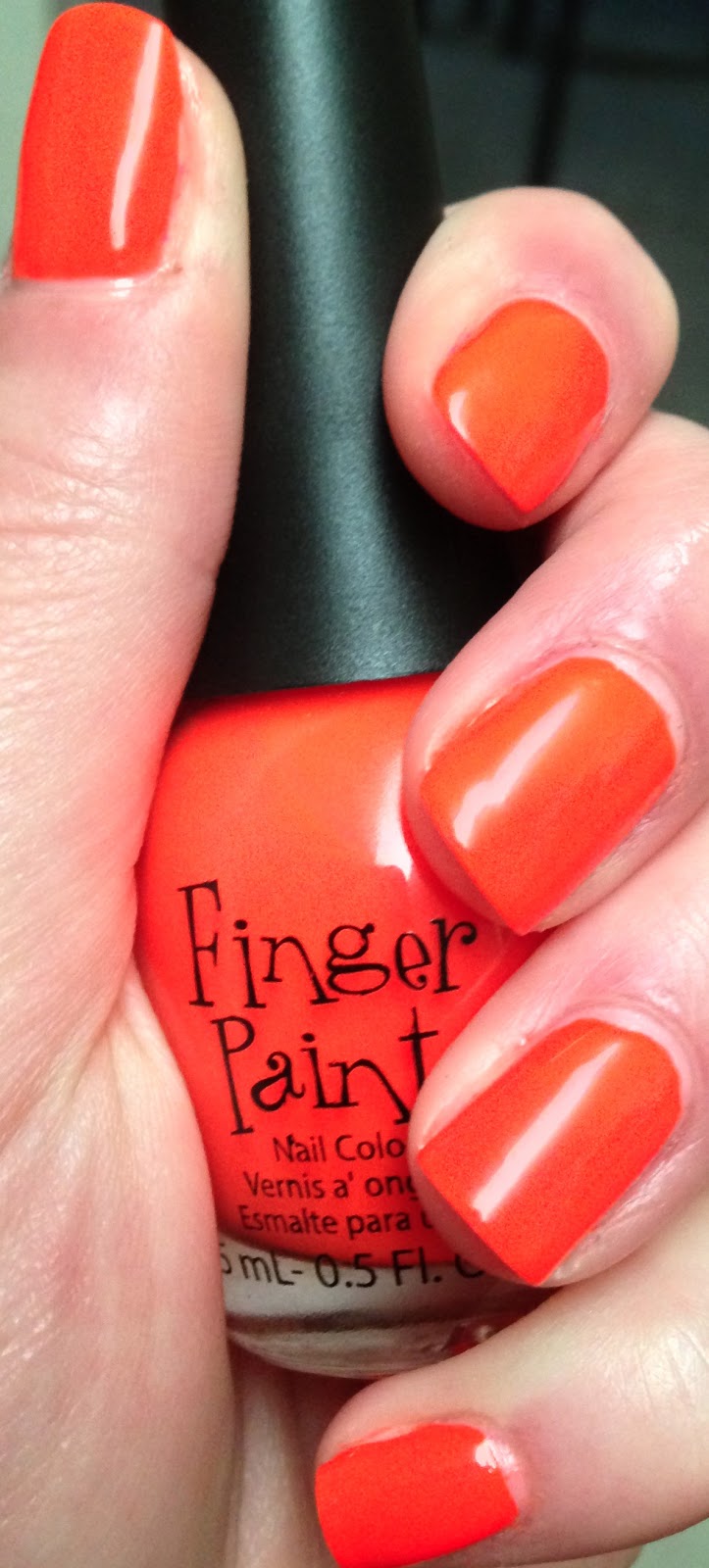 Polish Off the Bottle Shot of the Day Finger Paints Iconic Orange