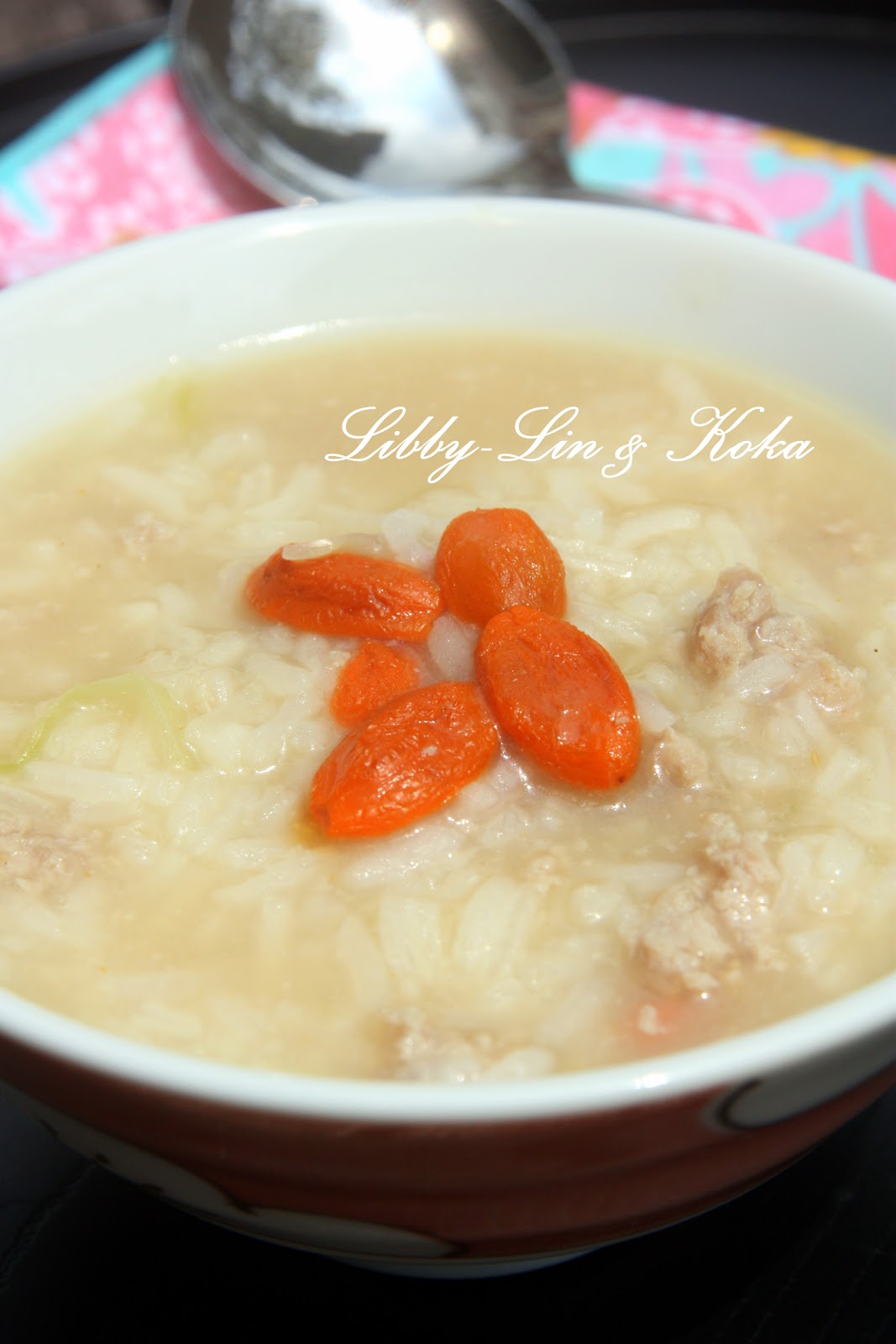 LibbyLin & Koka Minced Pork & Wolfberries Porridge