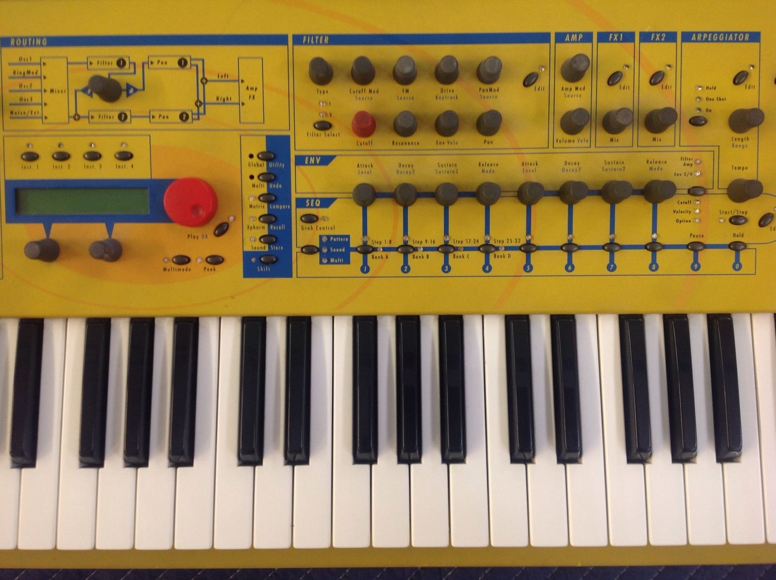 MATRIXSYNTH Yellow Waldorf Q Keyboard Synthesizer