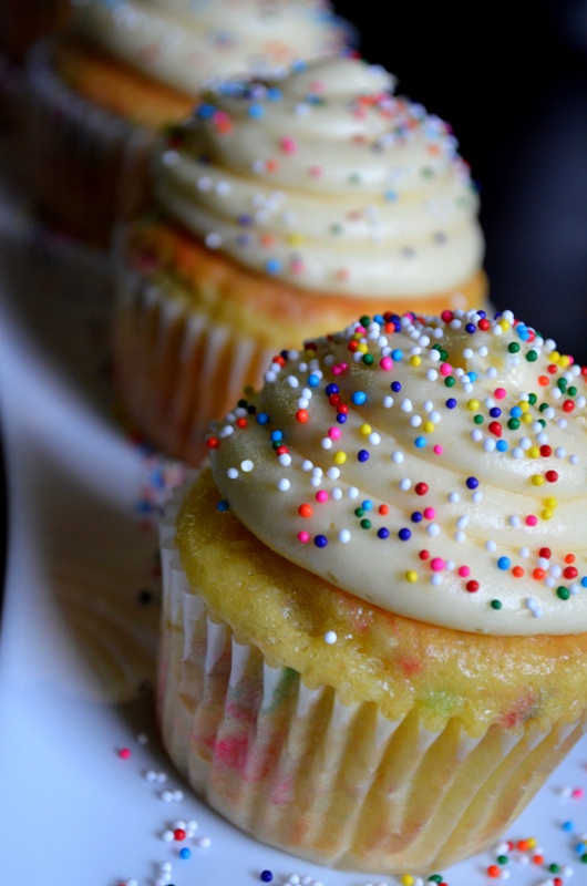For the Love of Dessert Cake Batter Cupcakes