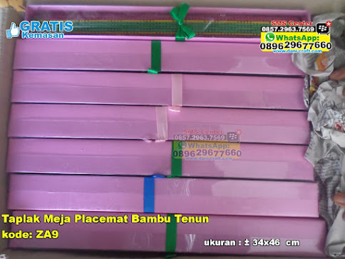 Taplak Meja Placemat Bambu Tenun grosir