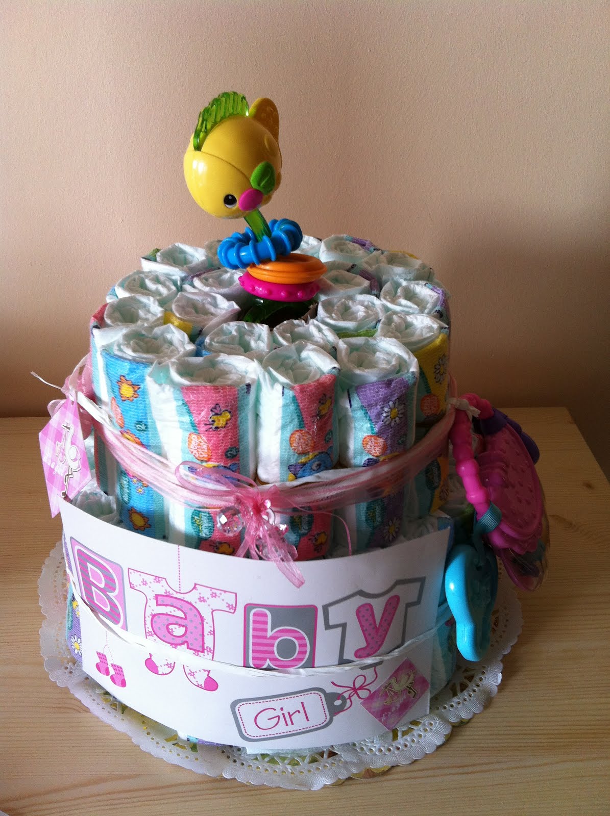 SPATULA Demet�in Spatulasi… Diaper Cake Bebek bezinden pasta