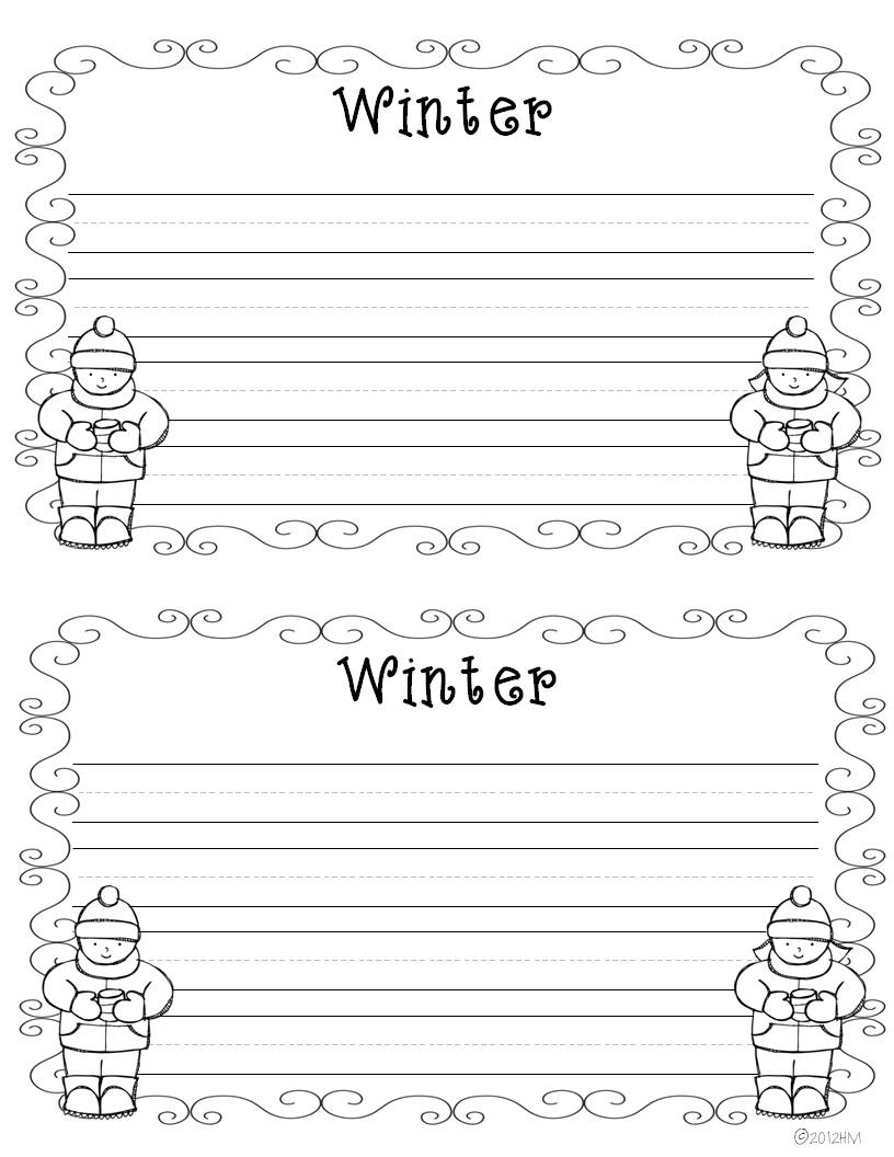 Winter writing paper free