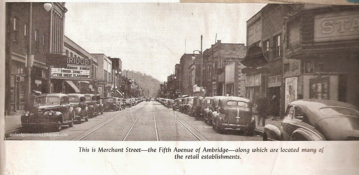 Ambridge Memories 700 block of Merchant Street mid1940s