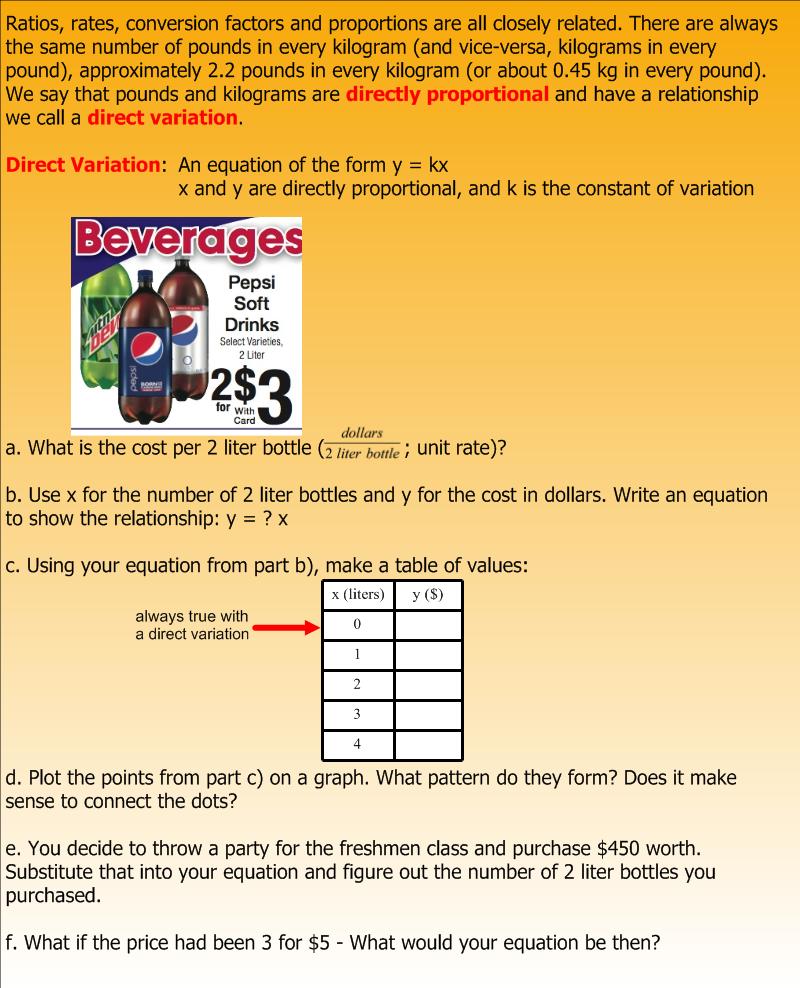 Lesson 4 homework practice proportional and nonproportional relationships image