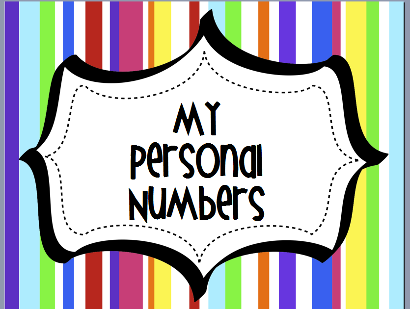 Marni's Math Mumblings Personal Numbers