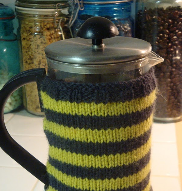Life As We Know It Easy Knit French Press Cozy Pattern