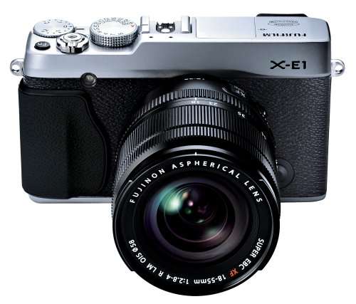 Fujifilm X-E1 16.3MP Compact System  Digital Camera with 2.8-Inch LCD- Kit with 18-55mm Lens (Silver)