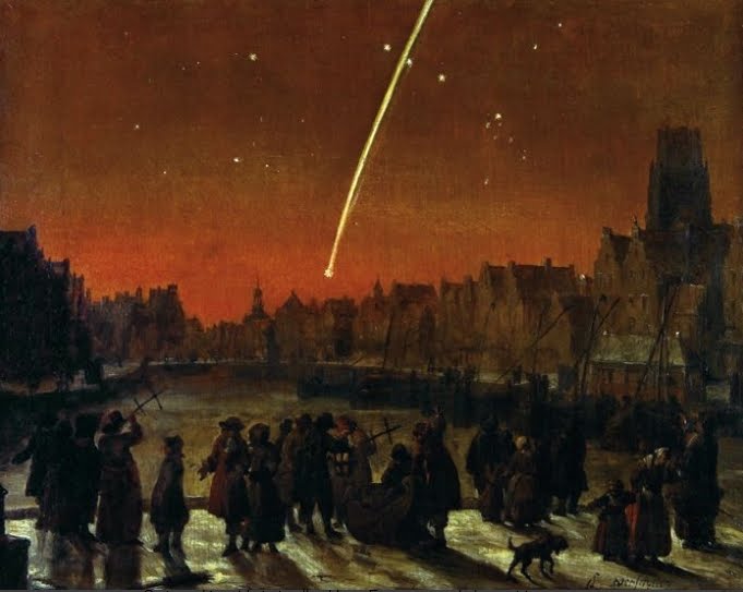 Baron A. Einstein riding the Great Comet of 1680