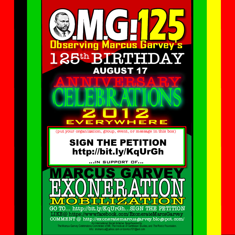 Template to Obtain a Proclamation for Universal Marcus Garvey Day