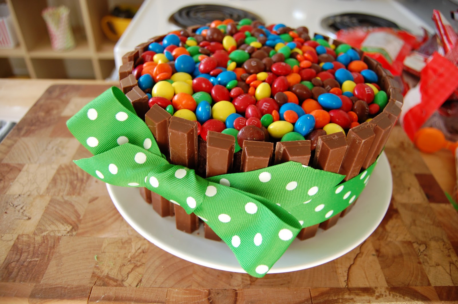 Vegetarian Faerie In The Kitchen. kit kat colourful birthday cake!